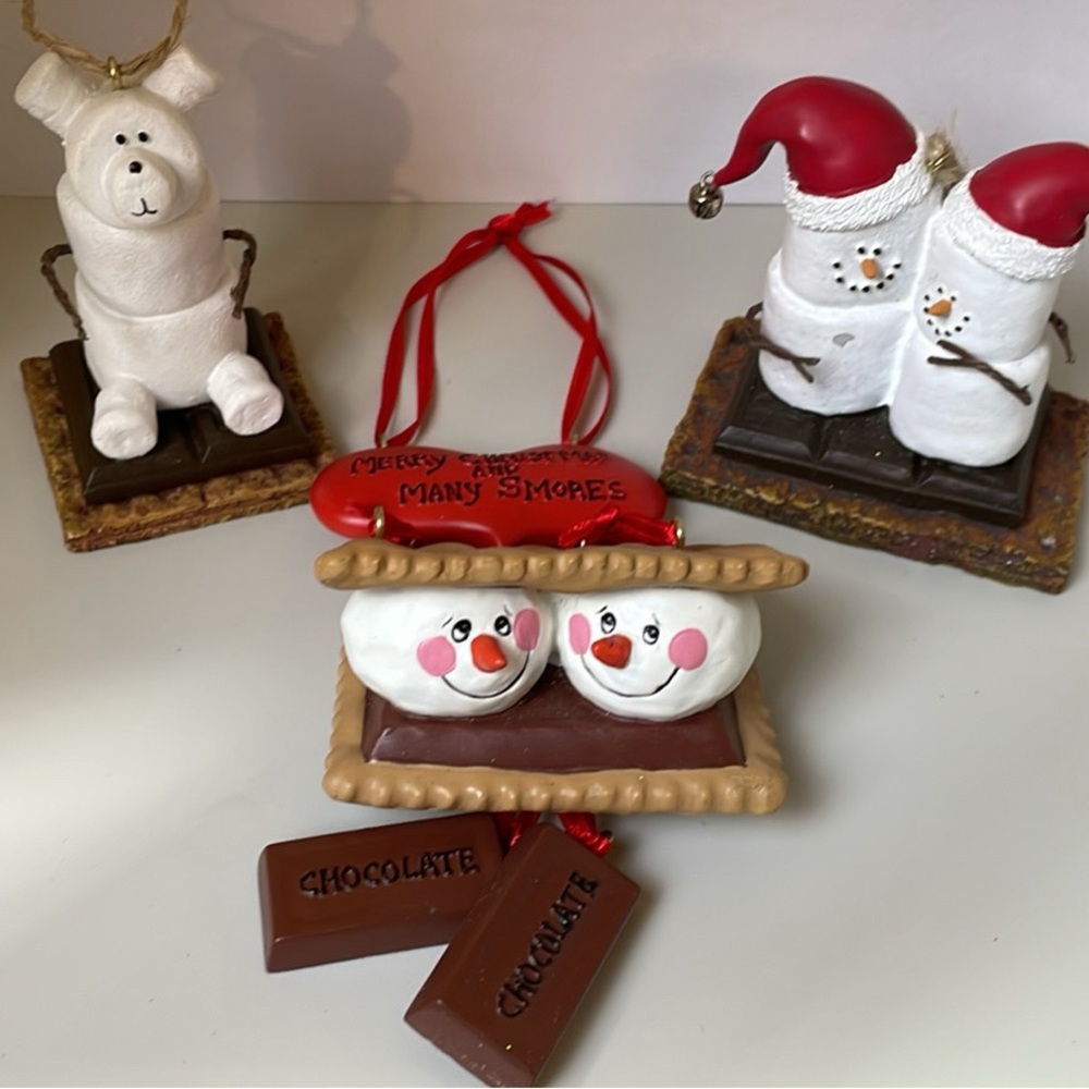 Lot of 3 Adorable S’mores Ornaments